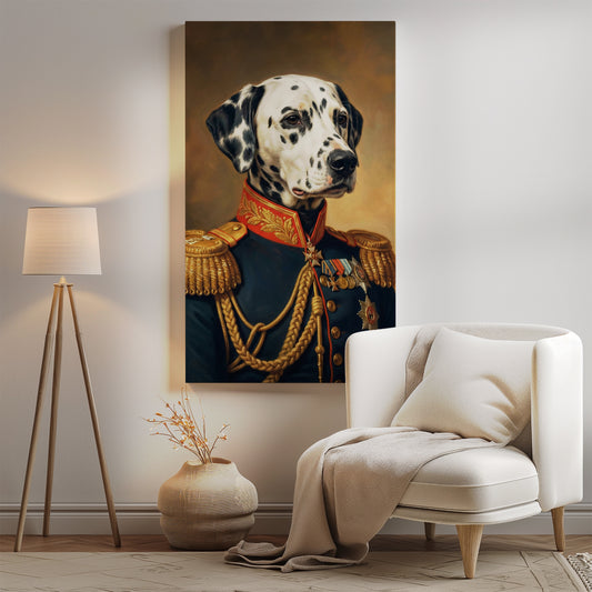 Personalizowany portret psa jako generał mockup 0