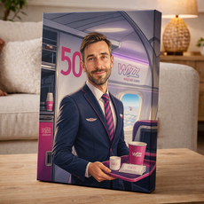 Karykatura personalizowana dla pracownika WizzAir – wyjątkowy prezent