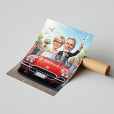Karykatura na Rocznicę Ślubu z Personalizacją mockup 1