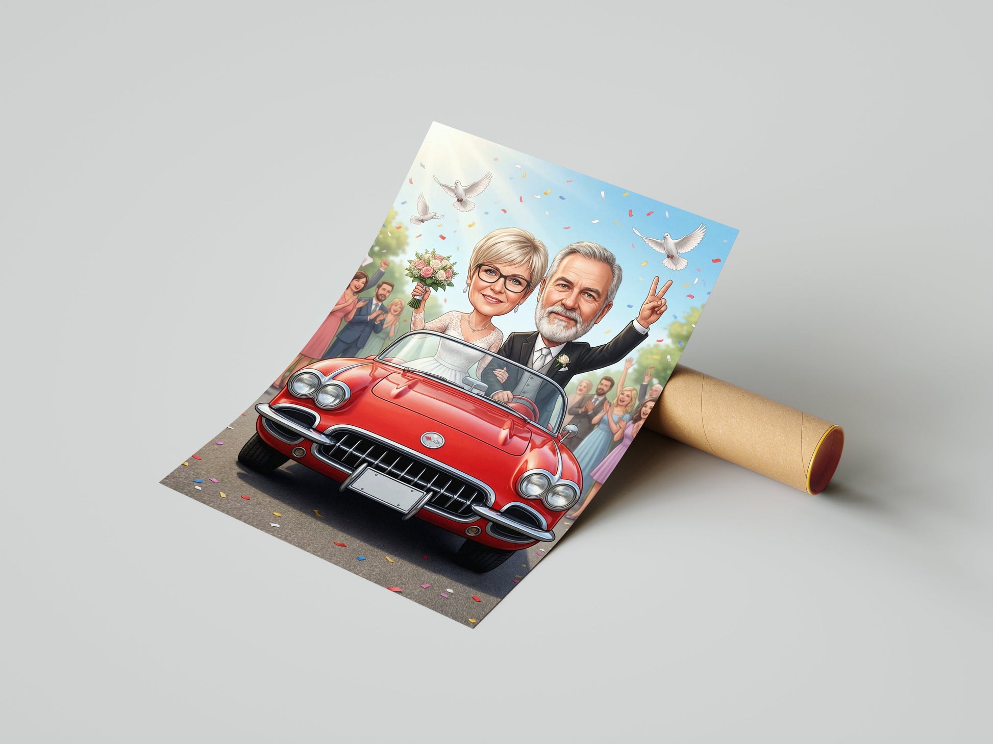 Karykatura na Rocznicę Ślubu z Personalizacją mockup 1