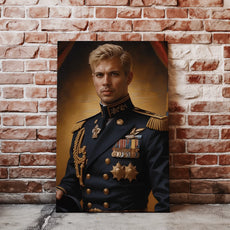 Portret wojskowy na płótnie Admirał Floty w eleganckiej oprawie