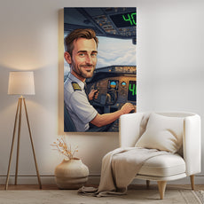 Pomysł na prezent dla pilota - portret