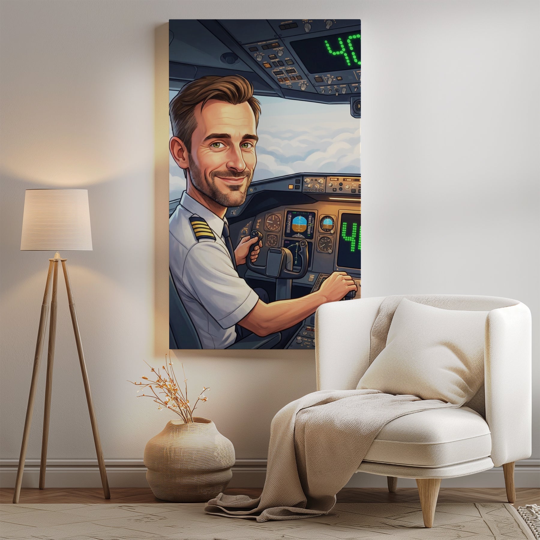 Pomysł na prezent dla pilota - portret