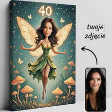 Spersonalizowany obraz na płótnie z fairy karikaturą kobiety jako wróżki