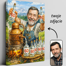 Karykatura bimbrownika - pomysł na prezent