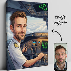 Pomysł na prezent dla pilota - portret