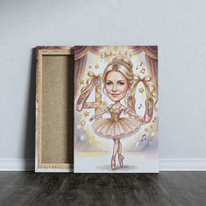 Karykatura balerina na 40 urodziny - personalizowany prezent ze mockup 5