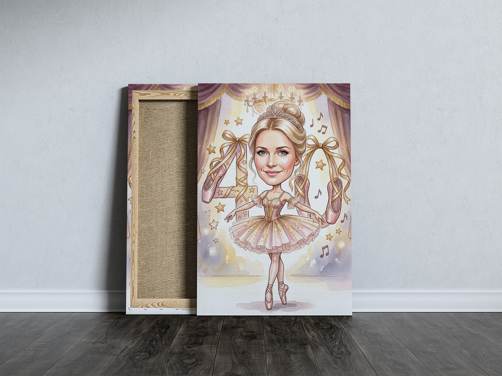 Karykatura balerina na 40 urodziny - personalizowany prezent ze mockup 5