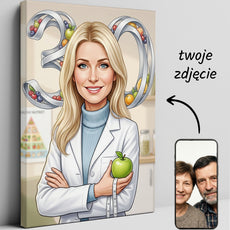 Karykatura dietetyczka na 30 Urodziny - Personalizowany Prezent glowne