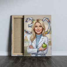 Karykatura dietetyczka na 30 Urodziny - Personalizowany Prezent mockup 5