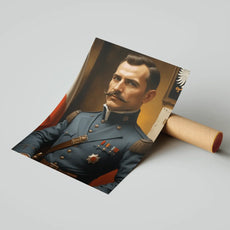 Rolowany plakat portretowy Karykatury Józefa Piłsudskiego