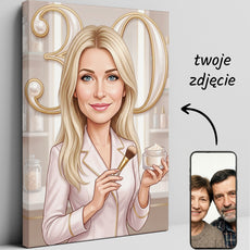 Karykatura kosmetyczka na 30 Urodziny - Personalizowany Prezent glowne