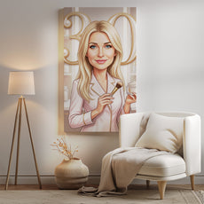 Karykatura kosmetyczka na 30 Urodziny - Personalizowany Prezent mockup 2