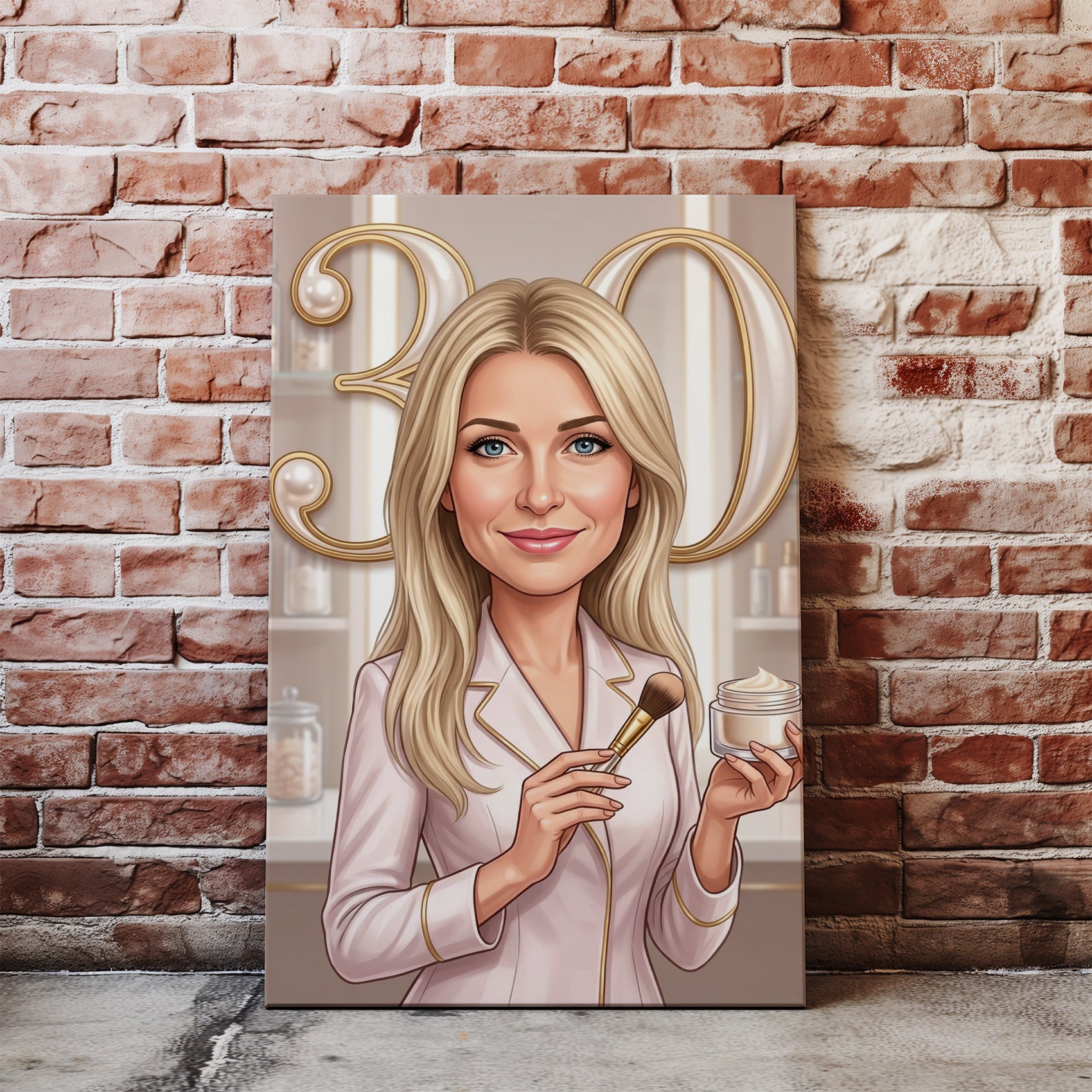 Karykatura kosmetyczka na 30 Urodziny - Personalizowany Prezent nacegle