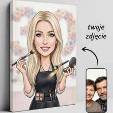 Karykatura makijażystka na 40 Urodziny - Personalizowany Prezent glowne