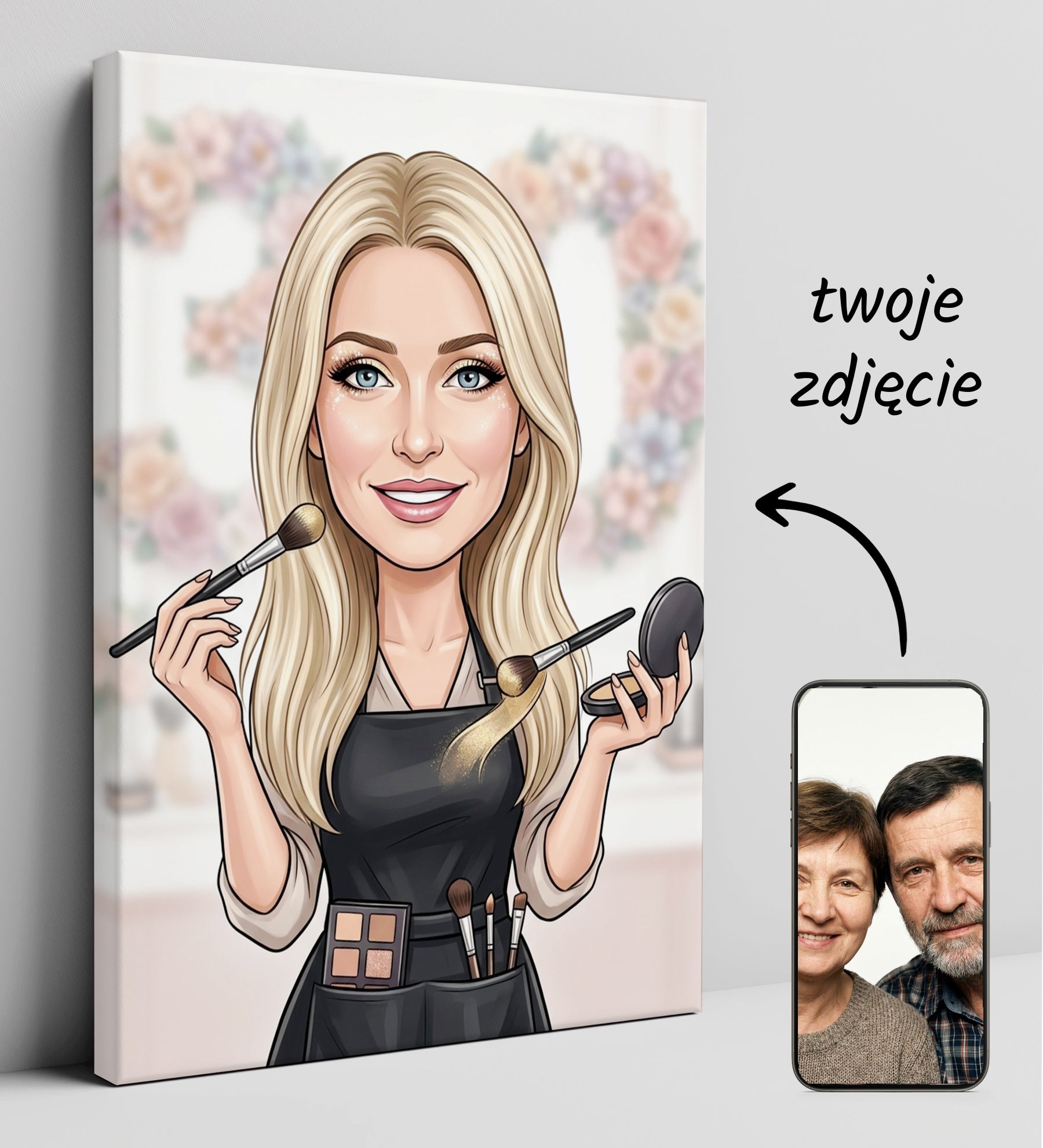 Karykatura makijażystka na 40 Urodziny - Personalizowany Prezent glowne