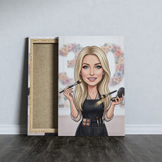 Karykatura makijażystka na 40 Urodziny - Personalizowany Prezent mockup 5
