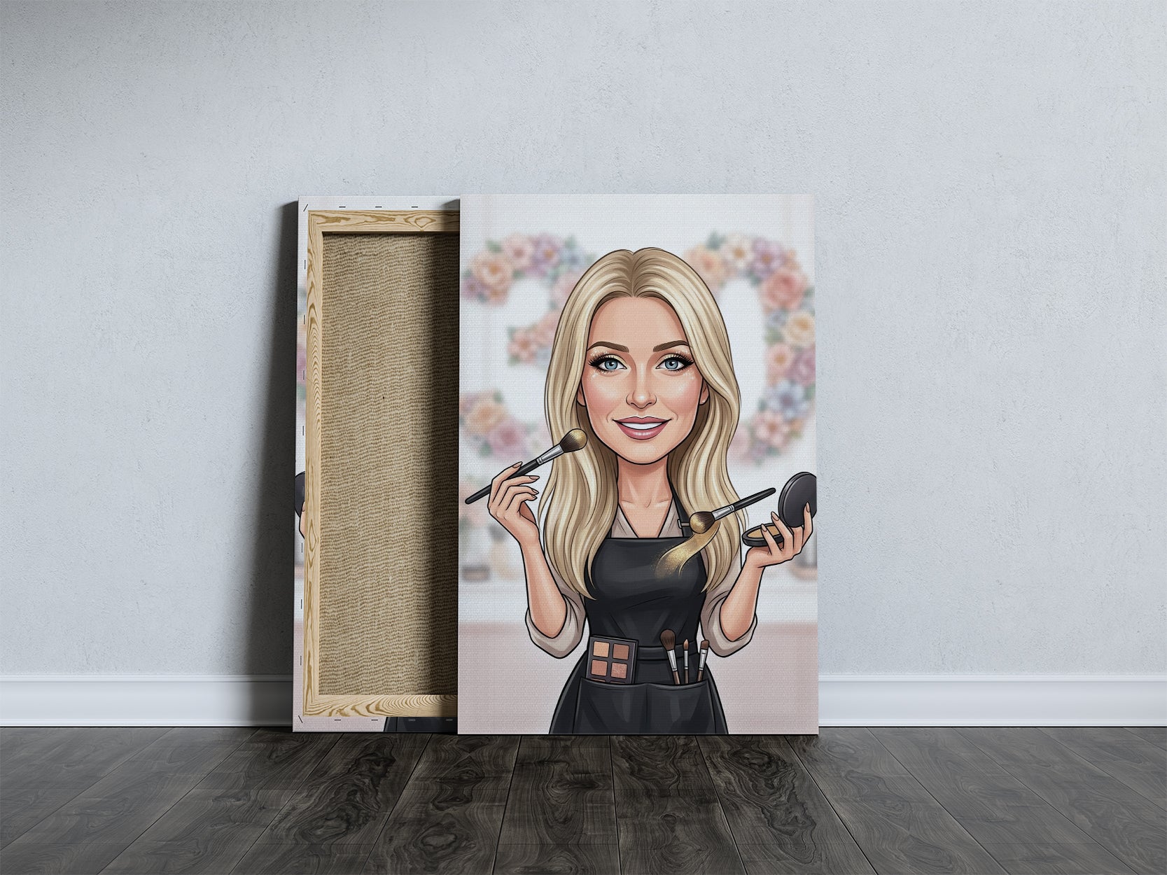 Karykatura makijażystka na 40 Urodziny - Personalizowany Prezent mockup 5