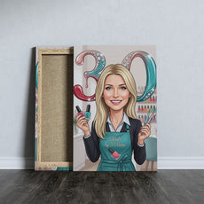 Karykatura manicurzystka na 30 Urodziny - Personalizowany Prezent mockup 5