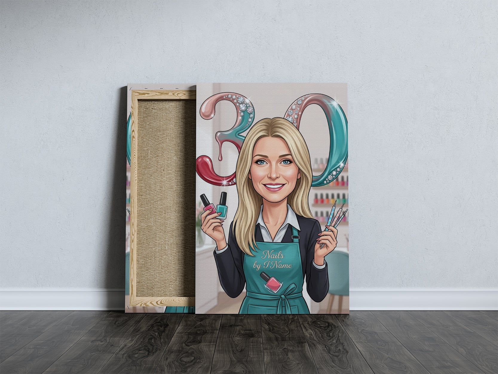 Karykatura manicurzystka na 30 Urodziny - Personalizowany Prezent mockup 5