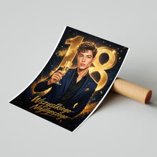 Karykatura na 18 urodziny z kieliszkiem – personalizowany prezent mockup 4