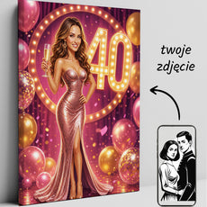 Karykatura na 40. urodziny dla kobiety – glamour ze zdjęcia glowne