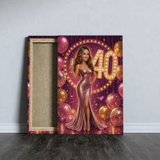 Karykatura na 40. urodziny dla kobiety – glamour ze zdjęcia mockup 5