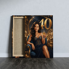 Karykatura na 40 urodziny dla kobiety w stylu glamour mockup 5
