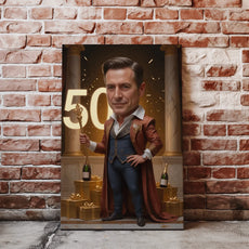 Humorystyczny portret na 50 urodziny w Karykaturze na 50 urodziny