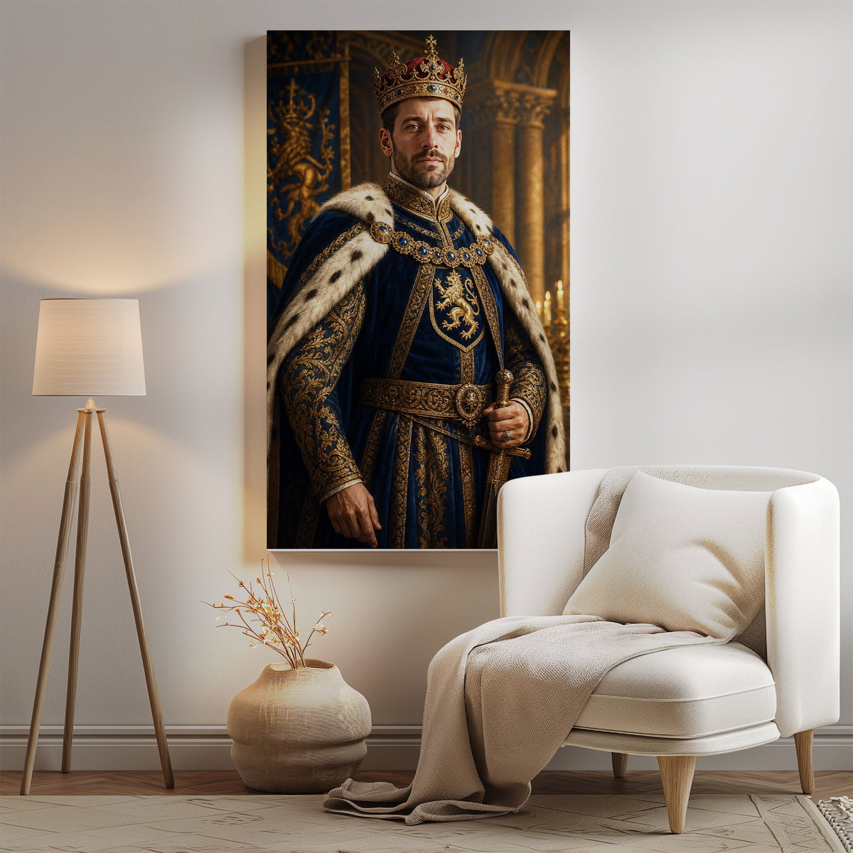 Karykatura personalizowana Król – wyjątkowy prezent mockup 2