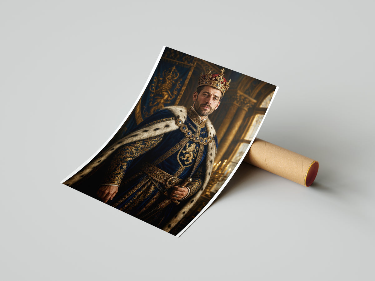 Karykatura personalizowana Król – wyjątkowy prezent mockup 4