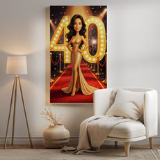 Karykatura personalizowana na 40 urodziny glamour mockup 2