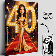 Karykatura personalizowana na 40 urodziny glamour glowne