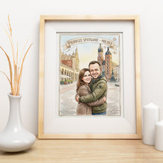 Karykatura personalizowana Pierwsze spotkanie w Krakowie mockup 3