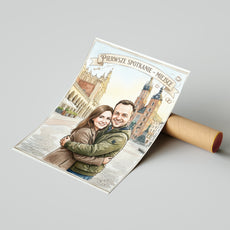 Karykatura personalizowana Pierwsze spotkanie w Krakowie mockup 4