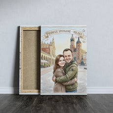 Karykatura personalizowana Pierwsze spotkanie w Krakowie mockup 5