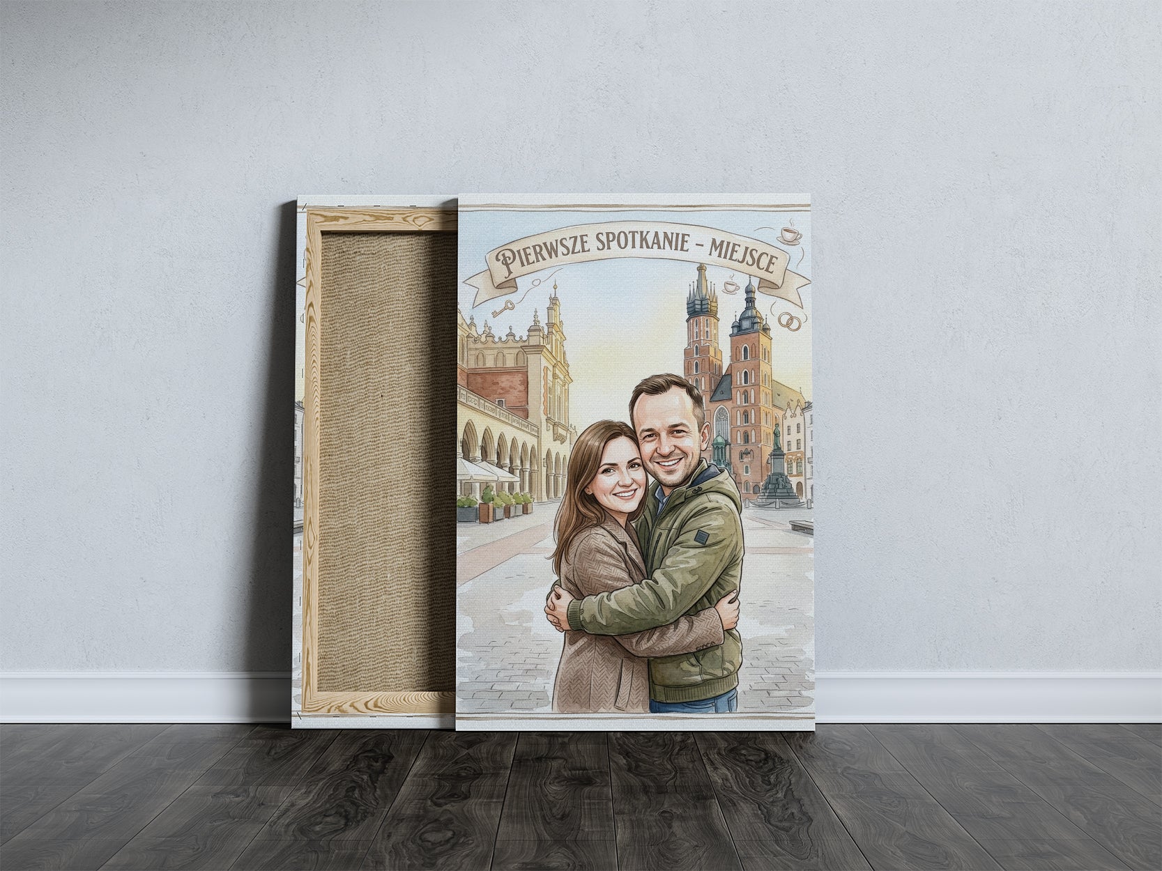 Karykatura personalizowana Pierwsze spotkanie w Krakowie mockup 5
