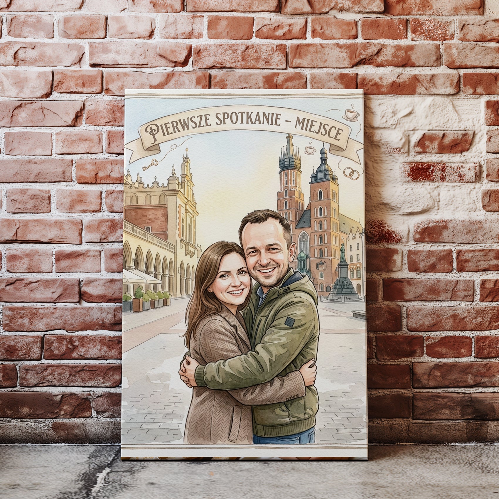 Karykatura personalizowana Pierwsze spotkanie w Krakowie nacegle