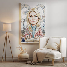 Karykatura Pisarka na 30 Urodziny - Personalizowany Prezent mockup 2