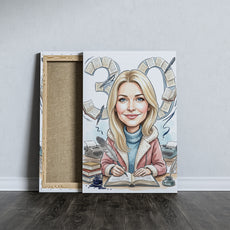 Karykatura Pisarka na 30 Urodziny - Personalizowany Prezent mockup 5