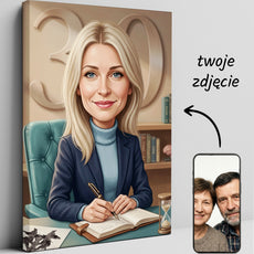 Karykatura psycholożki na 30 Urodziny - Personalizowany Prezent glowne