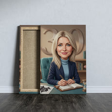 Karykatura psycholożki na 30 Urodziny - Personalizowany Prezent mockup 5