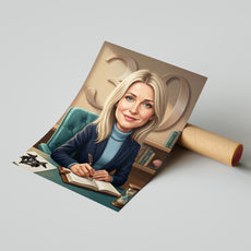 Karykatura psycholożki na 30 Urodziny - Personalizowany Prezent mockup 4