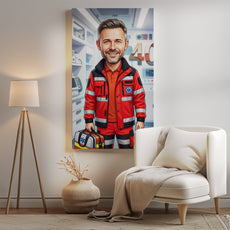 Karykatura ratownik medyczny na 40 Urodziny - Personalizowany Prezent mockup 2