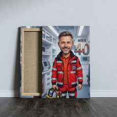 Karykatura ratownik medyczny na 40 Urodziny - Personalizowany Prezent mockup 5
