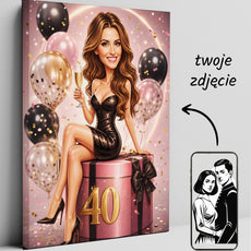 Karykatura ze zdjęcia na 40 urodziny – elegancki prezent glowne