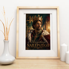 Karykatura ze zdjęcia na 40 urodziny – królewski portret mockup 9