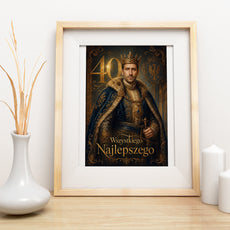 Karykatura ze zdjęcia na 40 urodziny – królewski portret mockup 5