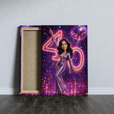 Karykatura ze zdjęcia na 40 urodziny – styl disco mockup 5