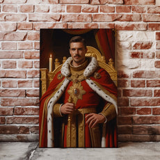 Royalny portret malowany w produkcie Król - Monarcha z dumą